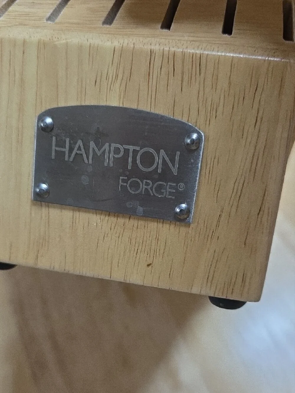 Hampton Wood Knife Block - Natural Light Oak